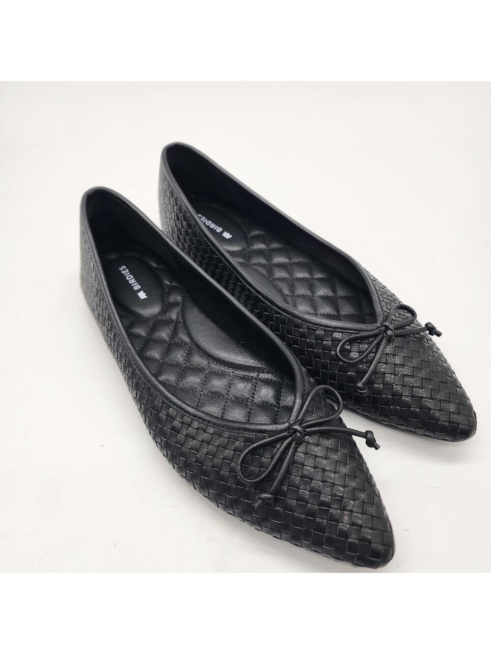 New Birdies Goldfinch Black Woven Ballet Flats 7 NO BOX